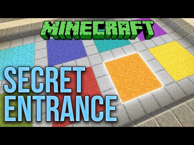 Minecraft 1.12 Yet Another Secret Entrance (No Redstone) Tutorial