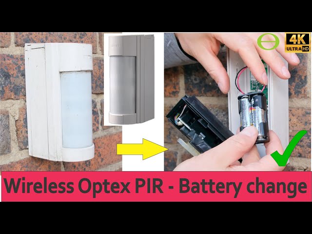 How to replace the batteries in the wireless Optex VXI Infinity PIR sensor