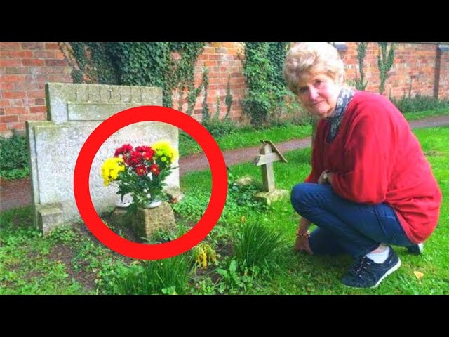 A widow finds flowers on her husband's grave and notices something shocking in the bouquet