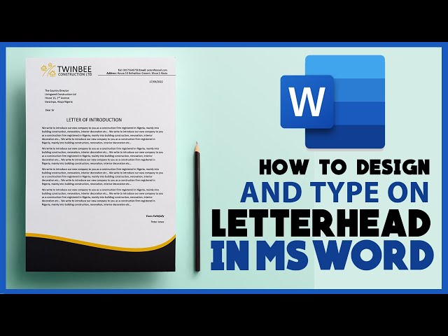 How to Make Letterhead Design in Microsoft Word (Type on your letterhead in ms word)