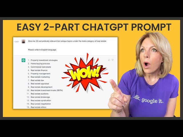 I Let ChatGPT Choose My Real Estate Website's Topics and It Was a Game Changer!