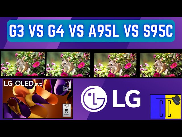 LG G4 OLED vs G3 | A95L | S95C Side By Side First Look Comparison | Game Testing