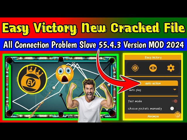 Easy Victory Cracked | 8 Ball Pool Autoplay Cheto Hack | 🚀 V5.5.4.3 New Update 🤯 "FREE" 100% Working
