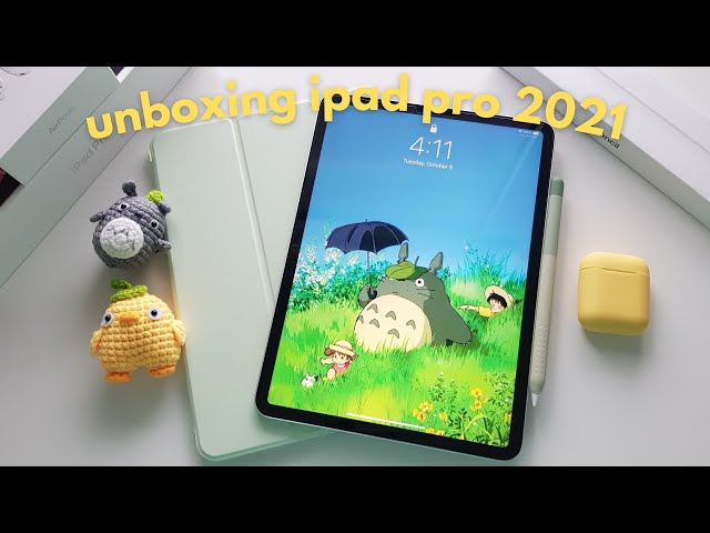 🍎 ipad pro 2021, apple pencil 2nd generation, and airpods unboxing + accessories