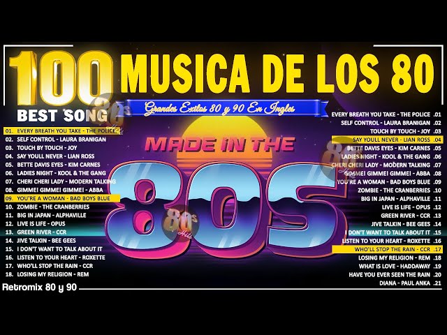 Musica De Los 80 y 90 En Ingles - Clasicos De Los 1980 Exitos En Ingles - Retro Mix 1980s En Inglés