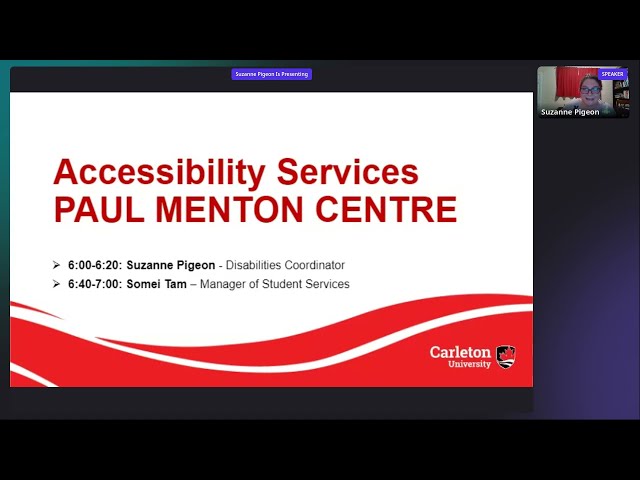 Future Raven Family Night: Accessibility - Paul Menton Centre for Students with Disabilities