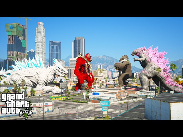 Godzilla x Kong vs Titanus Shimo x Scarking 2024 - The New Empire ( GTA V Mods )