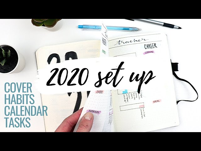 2020 BULLET JOURNAL set-up + habit tracker