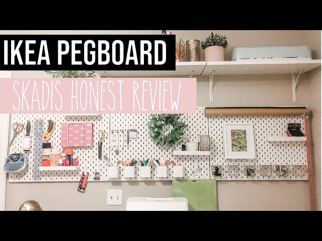 Ikea Skadis Pegboard in White Wall Mount - Review #shorts #ikeahacks #pegboard