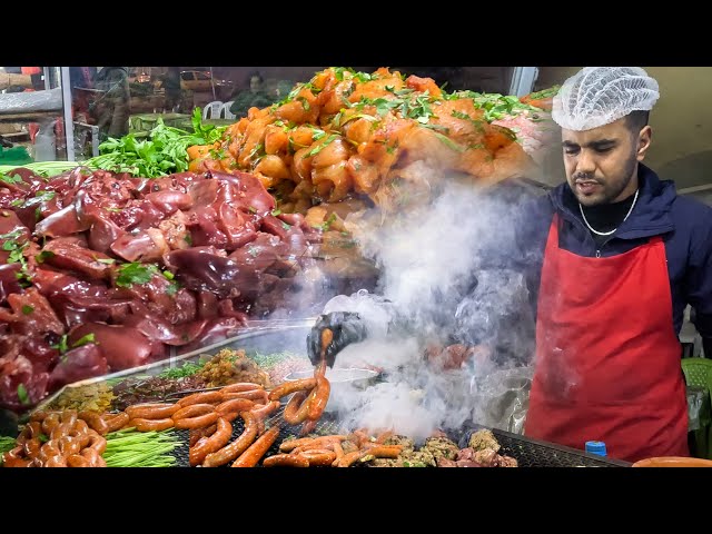 طعام الشارع المغربي الفريد 🇲🇦 زيارة أصيلة لساحة المسيرة الخضراء بني ملال!