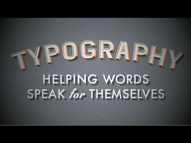 Typography — Animated Letters: Helping Words Speak for Themselves