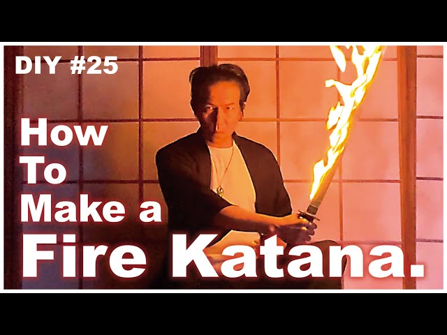 How to make a Fire Katana.Fire Sword.World's first mechanism.DIY#25
