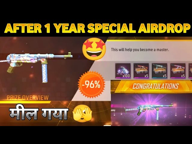 BUNNY 🐰🔫 MP40 SPECIAL AIRDROP AFTER 1 YEAR🕡 || FREE FIRE MAX