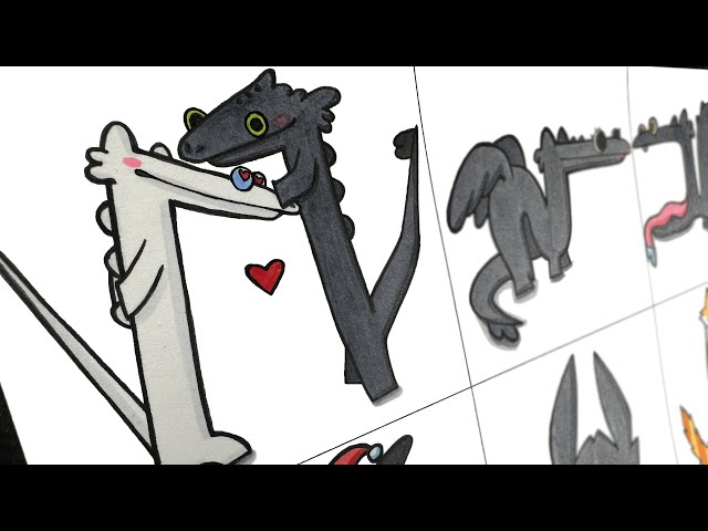 Drawing Love Couples | Toothless Dancing Meme