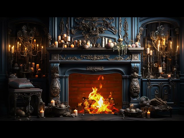 Pleasant Relaxing Night with Cozy Fireplace & Crackling Fire Sounds 3 Hours 🔥 Fireplace Ambience