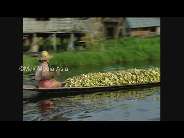 Burma Irrawaddy  River Delta Floating Market Sellers Vendors  Part 1