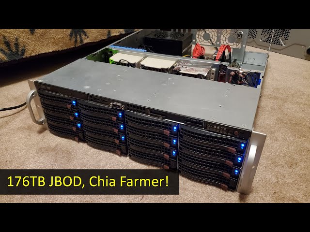 Building a 176TB JBOD SAS Disk Array for Chia Farming, Supermicro 3U 16-Bay