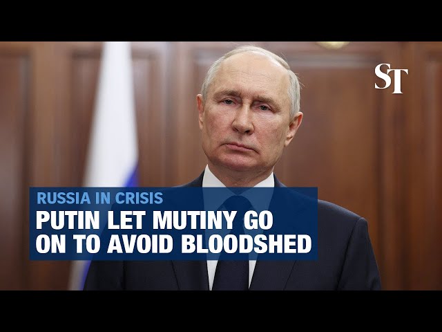 Putin says he let mutiny go on to avoid bloodshed