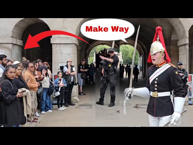 IGNORANT PEOPLE STILL DOESNT MOVE UNTIL KING’S GUARD SHOUTS "MAKE WAY FOR THE KING’S LIFE GUARD!