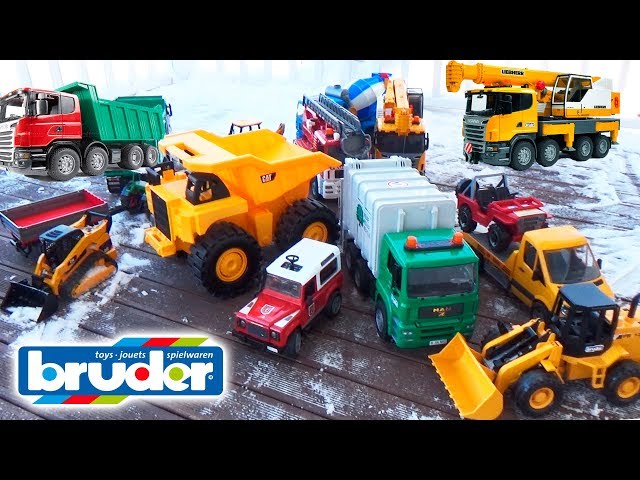 Cars for kids Construction Trucks Crash Bruder Cars Toys Video #Машинки для детей