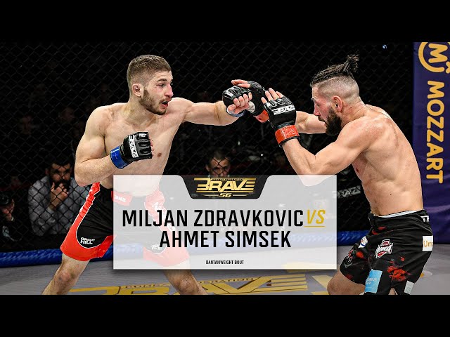 Miljan Zdravkovic vs Ahmet Şimşek | FREE MMA Fight | BRAVE CF 56