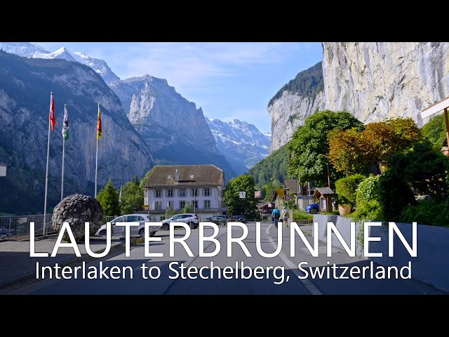 4K Scenic Drive Interlaken to Lauterbrunnen Switzerland [Remake]