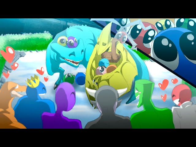 All Rainbow Friends (Ep. 22) x Poppy Playtime vs CYAN & YELLOW Arc | Huggy Wuggy x FNF Animation