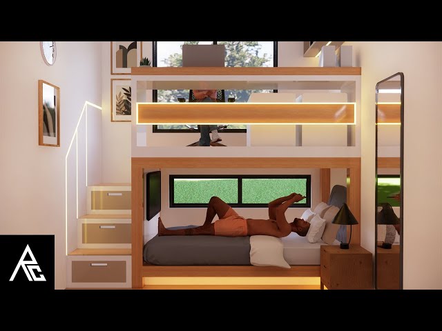 Extraordinary, Aesthetic Loft Bed Idea for Small Rooms (3x3 Meters)