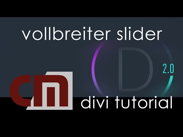 Divi Modul 2015 - Vollbreiter Slider