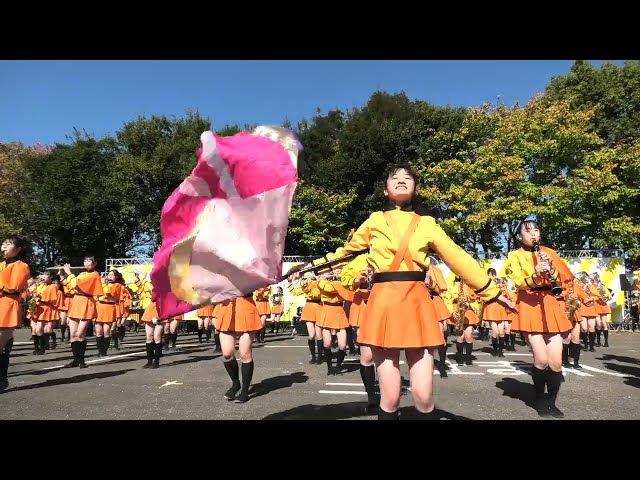 京都橘高等学校吹奏楽部（オレンジの悪魔）ステージマーチング in 扶桑町 70周年 を祝う 2022/10/29