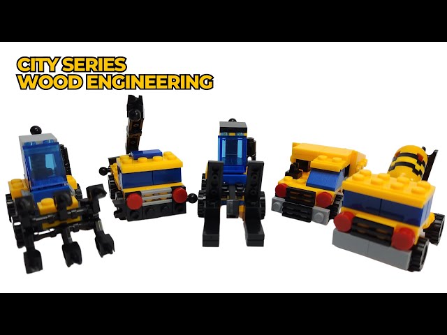 NON LEGO City 5 Construction Cars - LEGO Speed Build