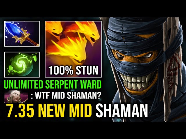 How to Solo Mid Shadow Shaman Against Invoker 100% Stun Lock Create Unlimited Serpent Ward Dota 2
