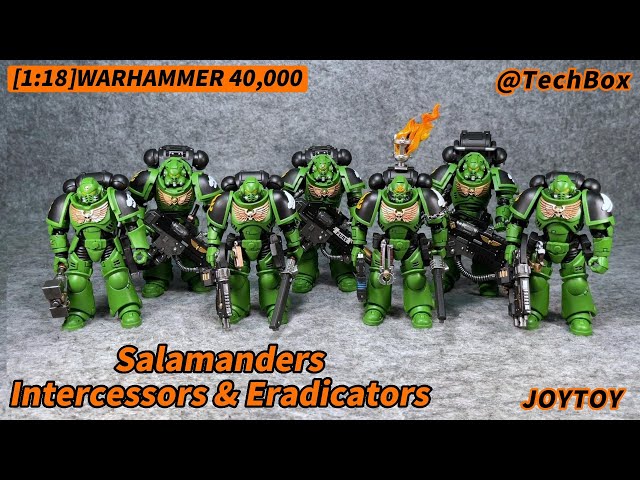 Joytoy Warhammer 40K, Salamanders Intercessors & Eradicators, 1/18 scale action figure