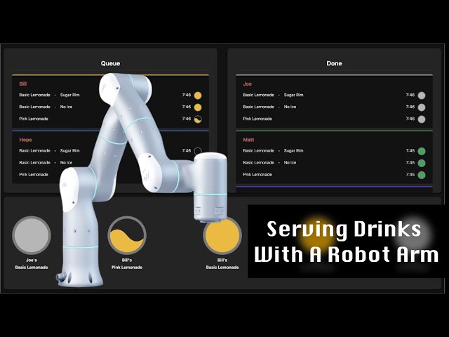 Serving Drinks With A Robot Arm