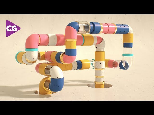 C4D Pipes - Cinema 4D Tutorial (Free Project)