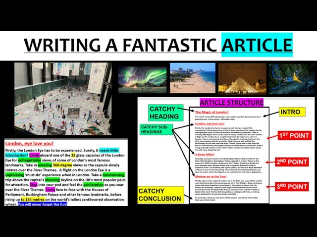 How to write a fantastic ARTICLE - GCSE English Language