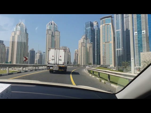 DUBAI MARINA DRIVING TOUR  MASRA IN 4K