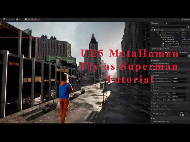 New UE5 MetaHuman Fly as Superman Tutorial