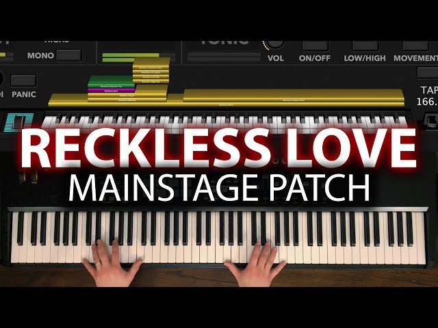 Reckless Love MainStage patch keyboard cover- Cory Asbury/Bethel Worship