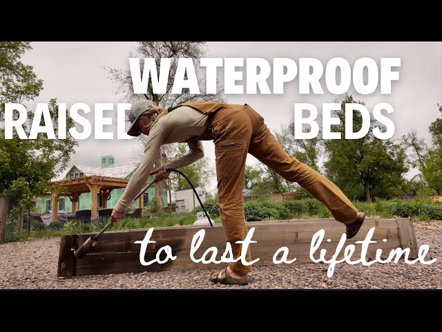 Waterproof your raised beds and garden wood in minutes with this DIY method!