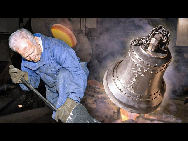CASTING OF BELLS with clay molds at more than 1000 DEGREES. This is how it is made by hand