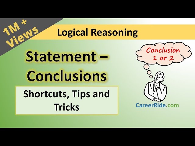 Statement and Conclusion - Tricks & Shortcuts for Placement tests, Job Interviews & Exams
