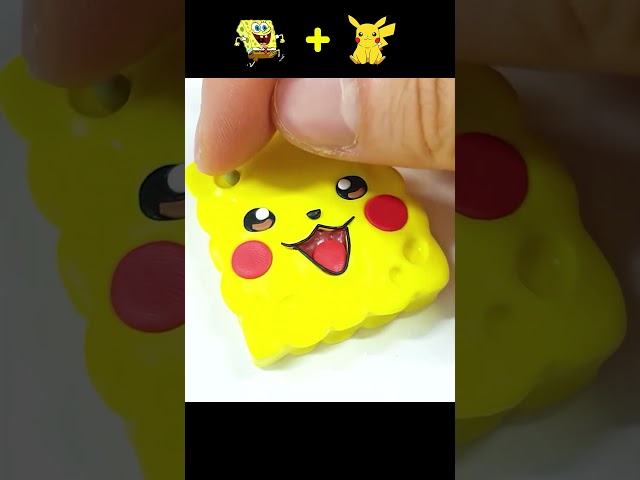 #how #diy #polymerclay DIY Change features - Spongebob VS Pikachu #1 ♥ Polymer Clay Tutorial ♥