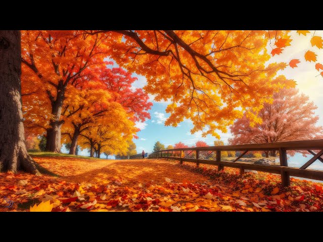 Beautiful Autumn Landscape with Soothing Music, Healing music, Relaxing Music , Calming Music #1