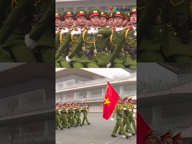 Cận cảnh tổng duyệt diễu binh chuẩn bị cho Lễ kỷ niệm 50 năm lực lượng Cảnh sát cơ động | VTV24