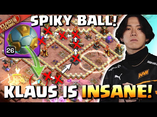 Klaus breaks SPIKY BALL with CRAZY Super Minion attack! Clash of Clans