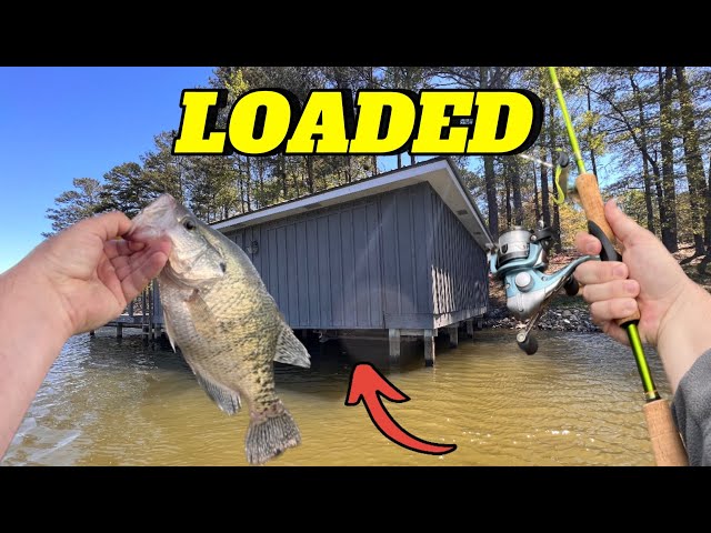 Fishing for Crappie under loaded docks