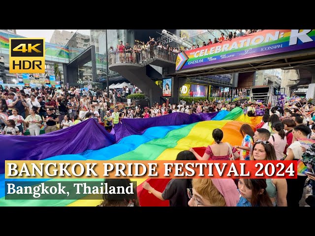 [BANGKOK]🏳️‍🌈 Bangkok Pride Festival 2024 "Pride Month Parade LGBTQIAN+ Celebration" [4K HDR]