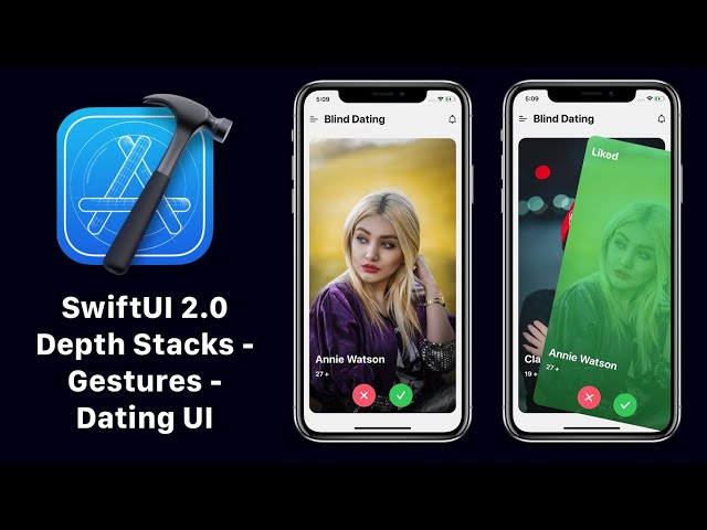 SwiftUI 2.0 Dating UI - Depth Stacks - Gestures - Xcode 12 - SwiftUI 2.0 Tutorials
