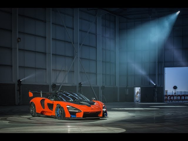 The McLaren Senna laying down rubber at the new McLaren Composites Technology Centre